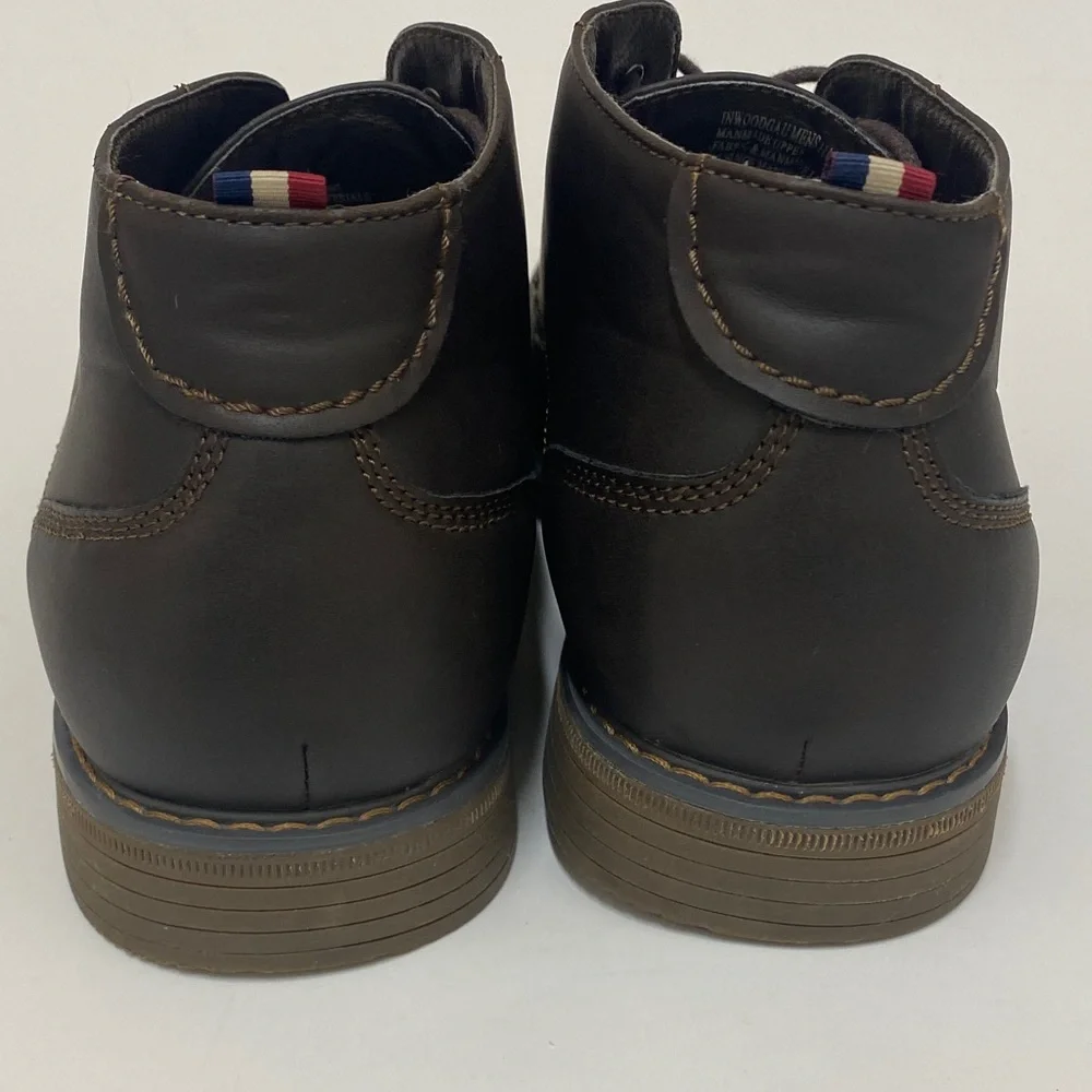 Izod Inwood Men's Dark Brown Faux Leather Oxfords Chucca Derby Size 11